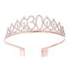 Birthday Party Crown Headband Rhinestone Crown Hair Accessories First Year Number Birthday Cake Ornaments Alloy Headband