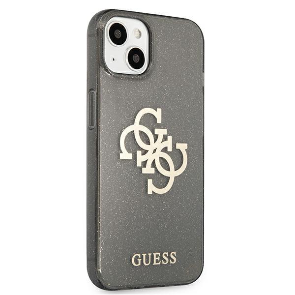 Etui do iPhone 13 mini Guess Glitter 4G Big Logo Czarne