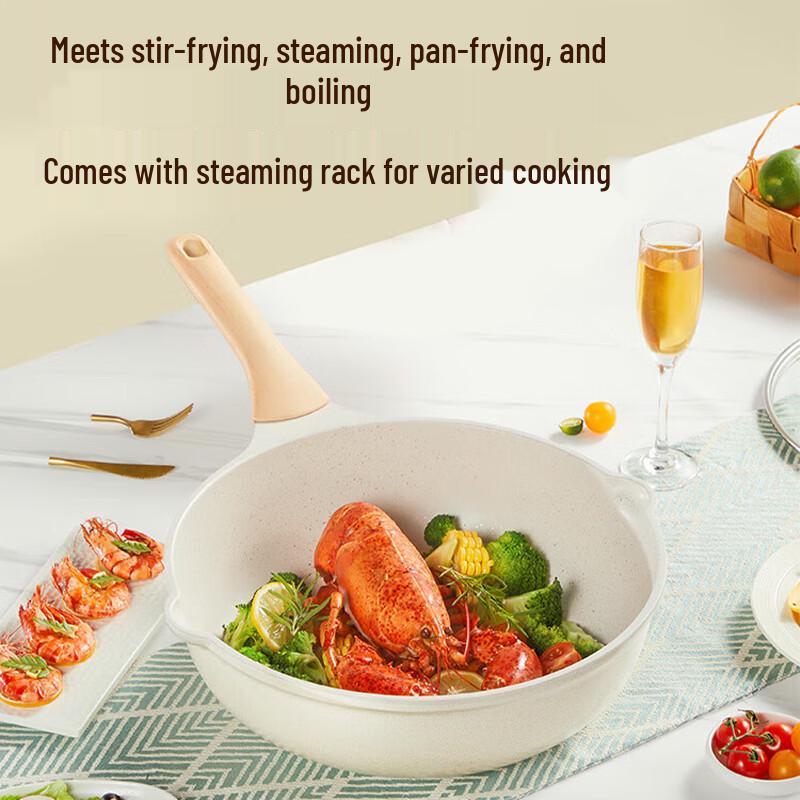 COOKER KING 28cm Maifan Stone Non-Stick Wok