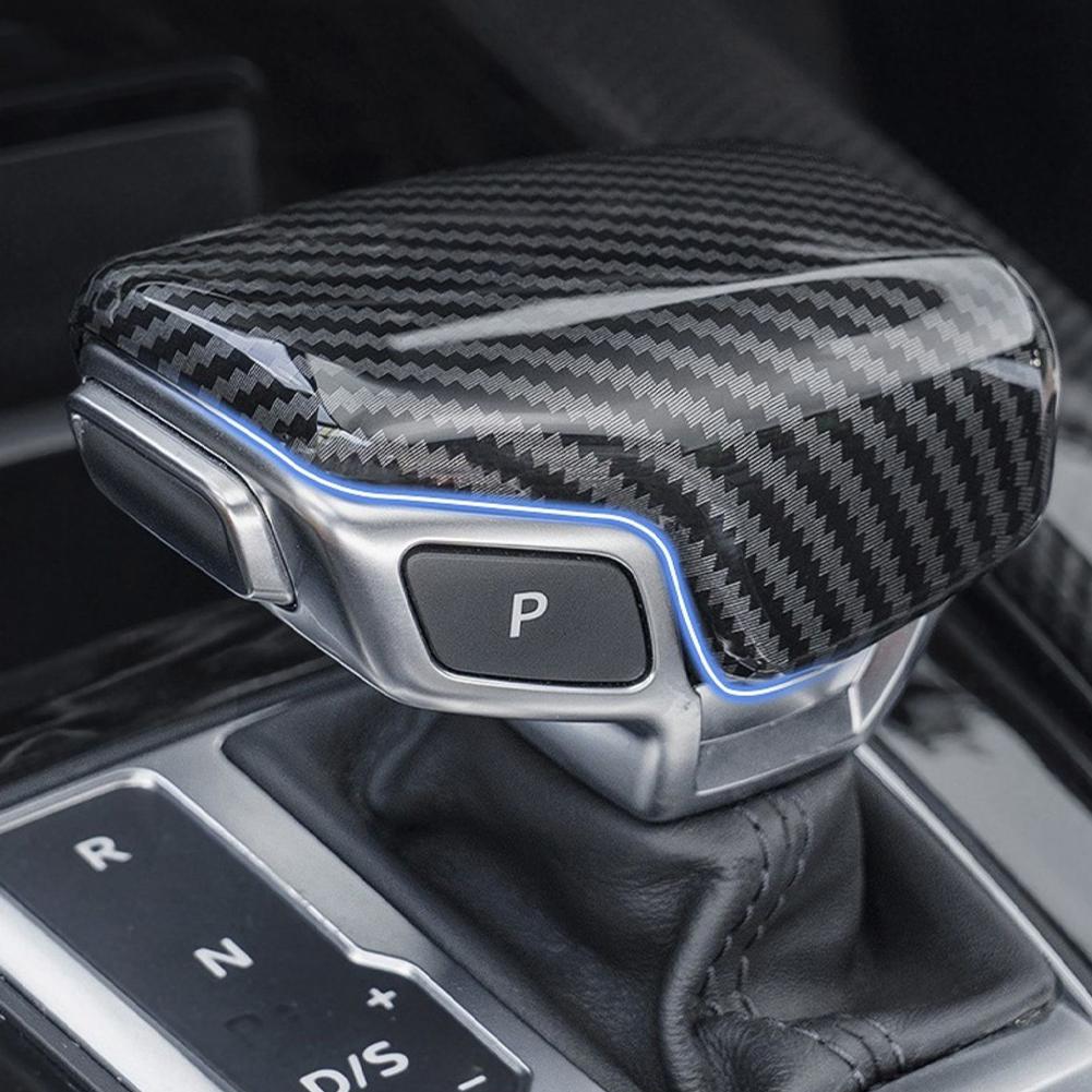Carbon Fiber Pattern Gear Shift Knob Handle Trim Cover Sticker for A3 S3 A3L A4L A6L Q2L Q5L Q7 2014 2015 2016 2017 2018