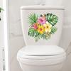 Тропические листья Цветок Наклейка на унитаз Съемная Самоклеящаяся Водонепроницаемая ПВХ Гостиная