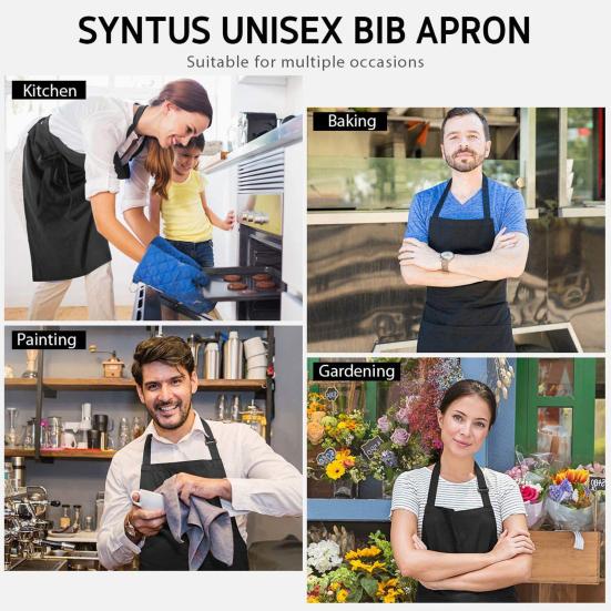 Фартук шеф-повара сплошной цвет водонепроницаемый полиэстер хлопок подвесной фартук для ресторана