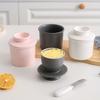 Sealed Butter Storage Container Ceramic Butter Tank Butter Can Butter Cup  Refrigerator