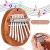 1PC 8 Key Mini Kalimba Thumb Piano Wooden Small Wearable Musical Instrument Pendant Gift