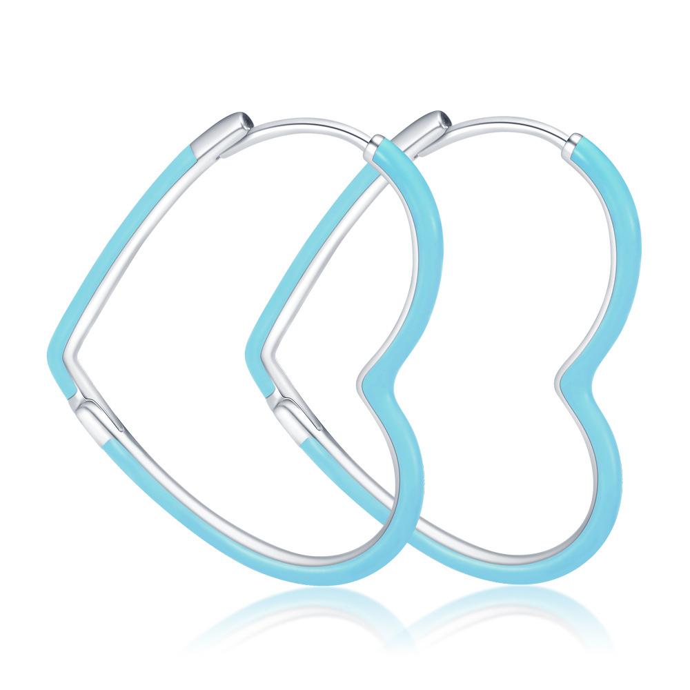 Серьги S925 White Copper New Silver Tide Playful Love Серьги из розового золота