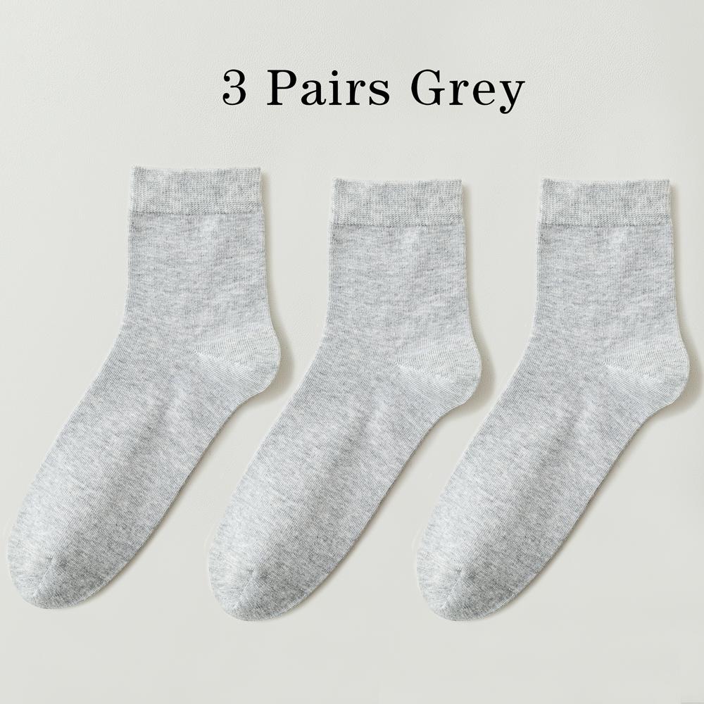 3 пары высококачественных повседневных мужских деловых носков, мягкие дышащие хлопковые носки, быстросохнущие, черные, белые, длинные носки