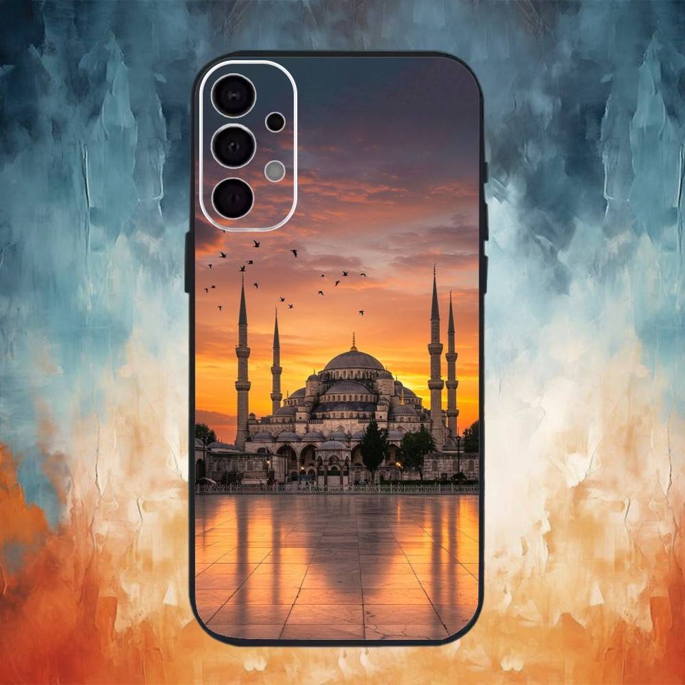 Турция Стамбул Пейзаж Чехол для телефона Для Samsung S25,S24,S21,S22,S23,S30,Ultra,S20,Plus,Fe,Note,10,9,5G Черный Чехол