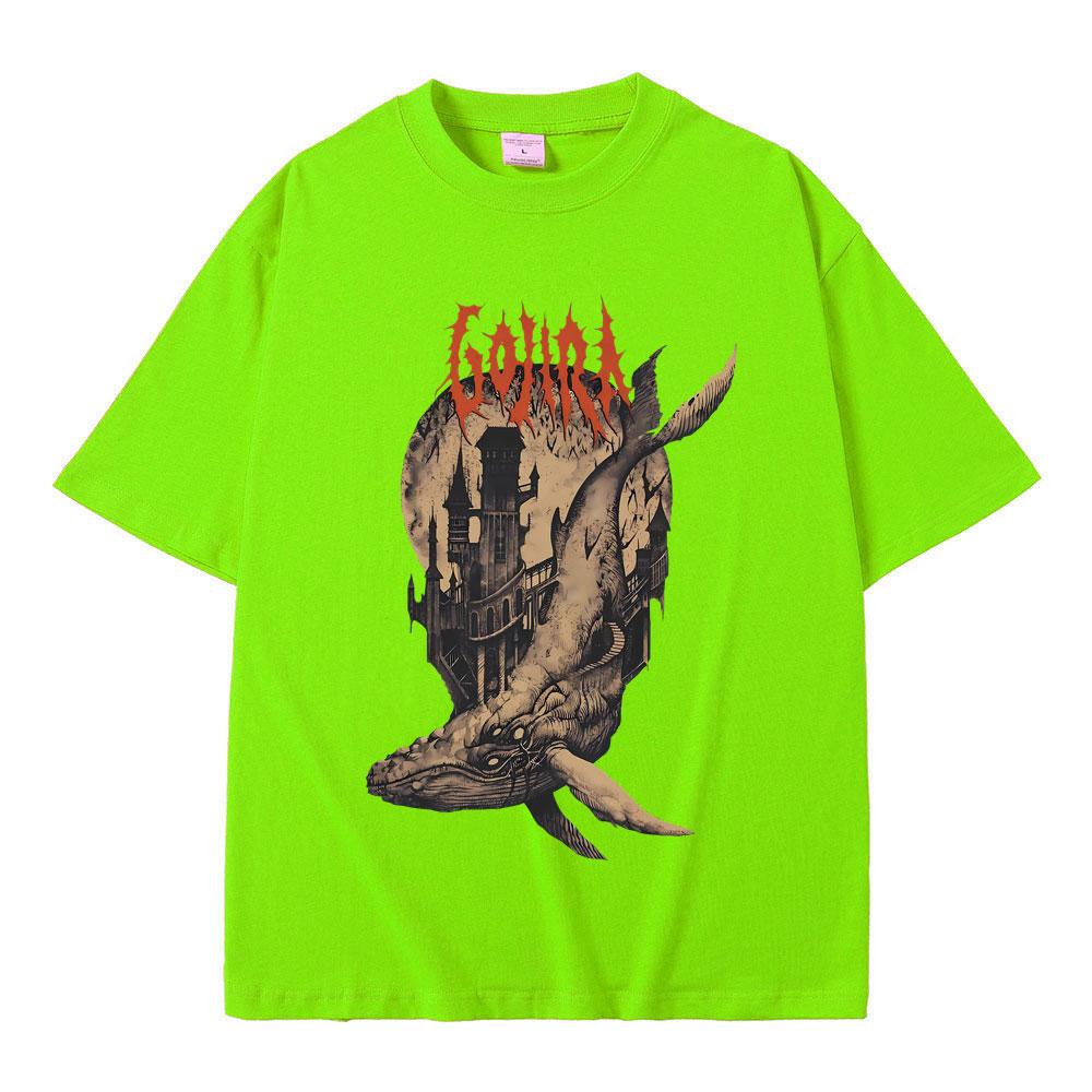 French Metal Band Gojira From Mars To Sirius Flying Whales Vintage Rock Graphic T Shirt Men Women 100% Cotton Oversized T-shirts