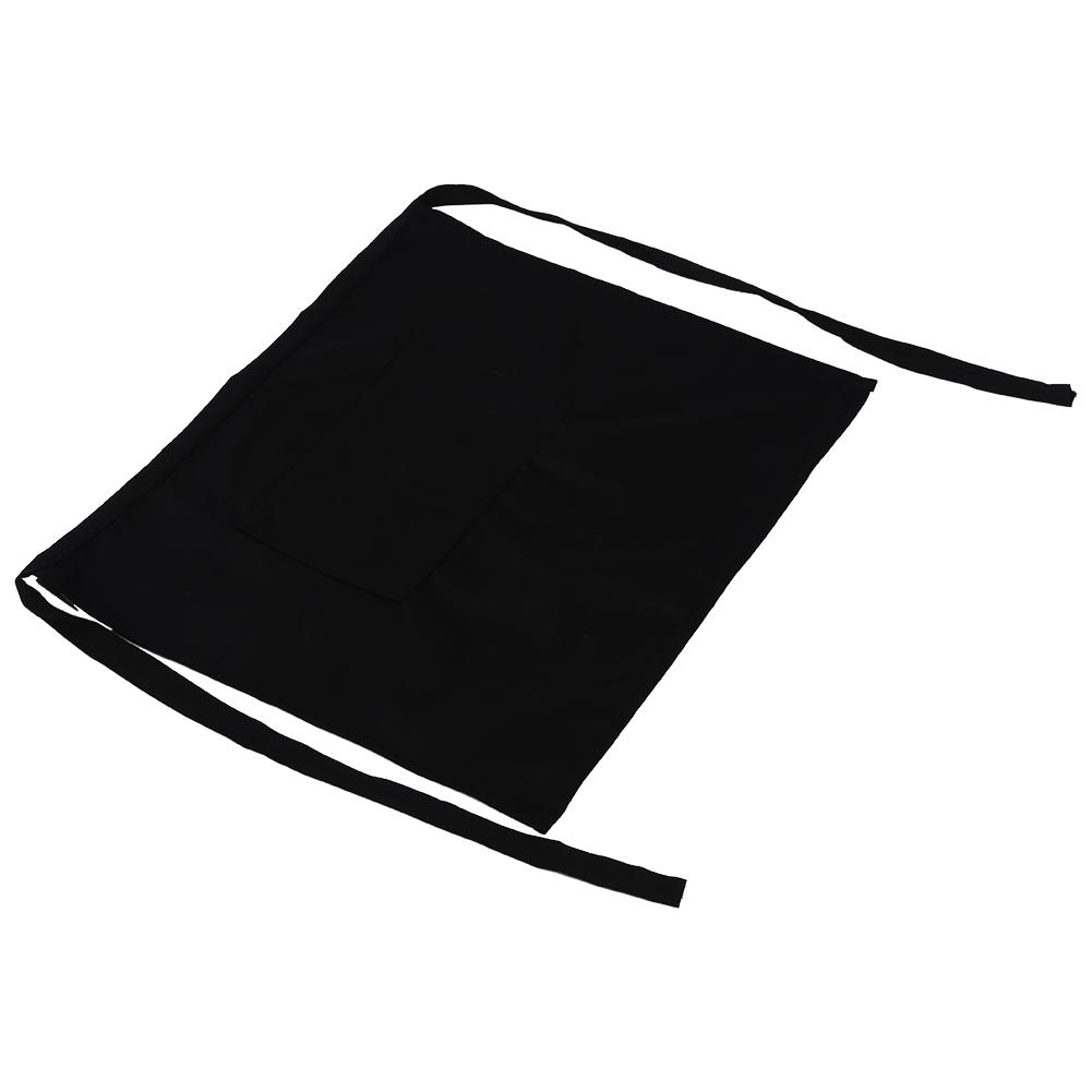 Black, Half Waist Short Apron, Multifunctional  , Comfortable Cloth with kets for Kitchen, Pub, Cafe