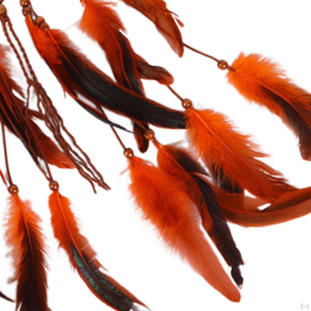 Бохо Повязка на голову с искусственными перьями Аксессуары для волос Индийский головной убор для маскарадного костюма