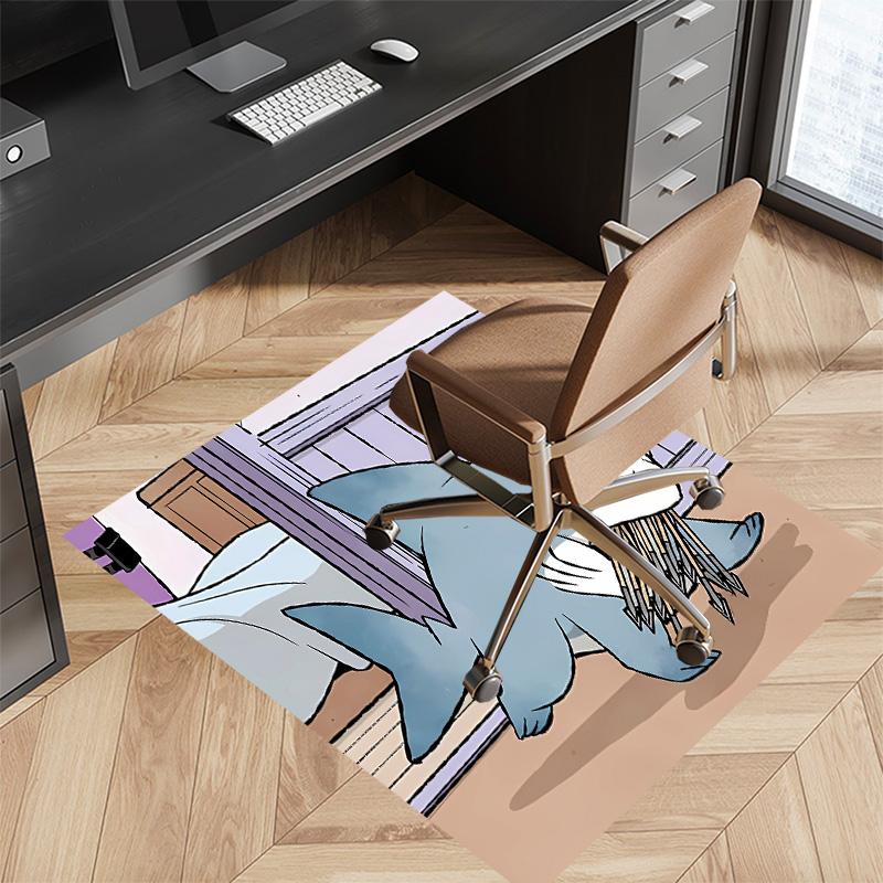 Jeff the Land Shark5 Printed Absorbent Washable Carpet, Non-Slip Bathroom Mats, Kitchen Rugs, Yoga Mat,Living Room Entrance, Camping Picnic Rugs