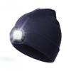LED Beanie Hat with Light Unisex Warm Winter Hat USB Rechargeable Headlamp Cap Winter Knitted Night Lighted Hat Flashlight