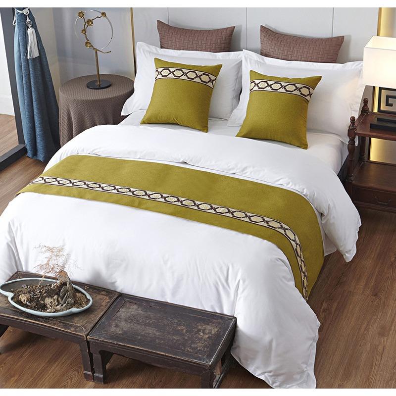 Европейский стиль бегунки роскошная вышивка кровать флаг бросить бегун свадебный номер отель украшение дома кровать хвост полотенце наволочка