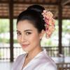 Thai Style Flowers Hairpin Sweet Chignon Hair Clips Rose Hair Comb  Water Splashing Festival