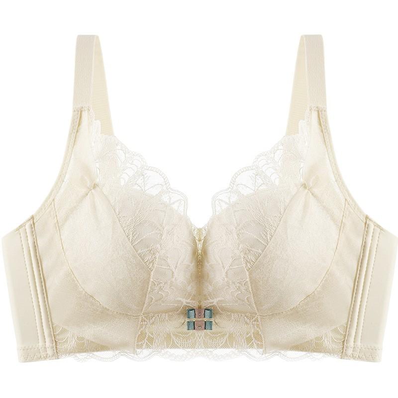 No steel rim, sexy lace underwear, women's small breasts gathered, side-closed breasts, adjusted upper support, non-slip bra, bra.