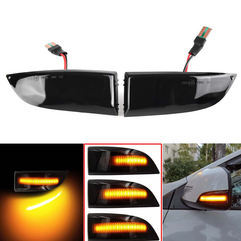 2x светодиодных плавных указателя поворота зеркала заднего вида для Renault Megane 3 MK3 III RS 2008-2016 для Laguna III X91 Fluence