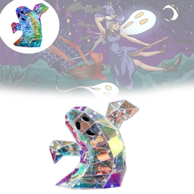 Прозрачное Цветное 20см Украшение Призрак на Хэллоуин для Создания Жуткой Атмосферы