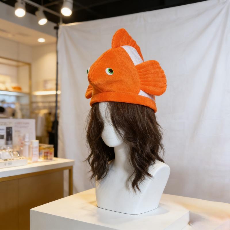 Fish Hat Clown Fish Ocean Animal Costume for Funny Party Hat Sea Animal Hat