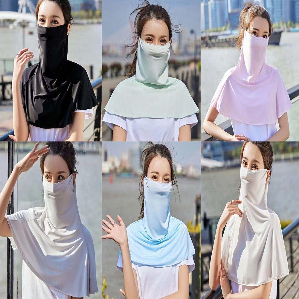 Sunscreen lce Silk Bandana Anti-UV Cycling Balaclava Face Balaclava Scarf Face Mask Cover Summer