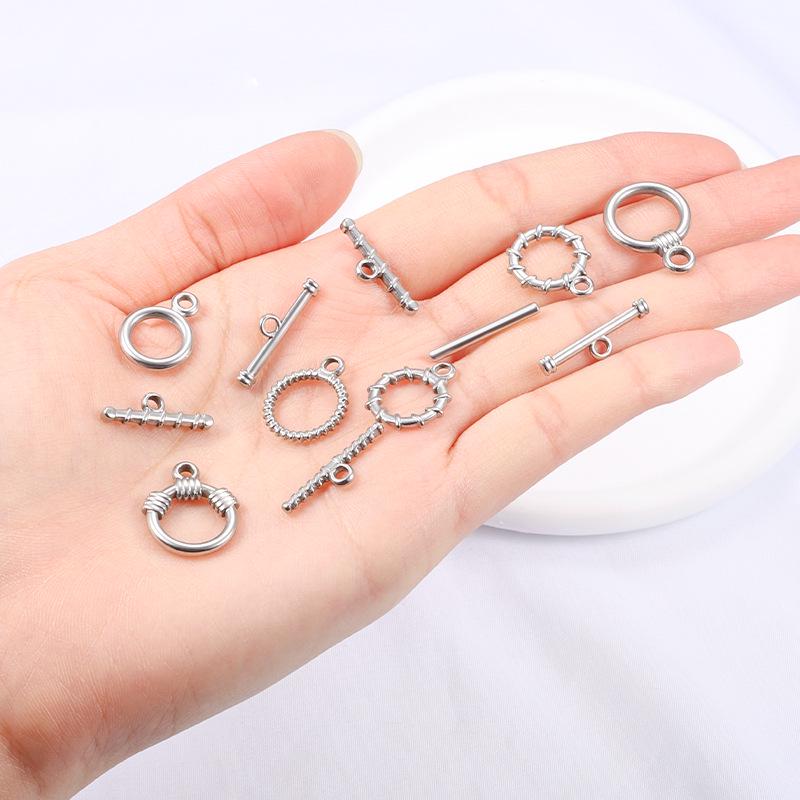 Бесшовный замок-тогл из нержавеющей стали OT для изготовления украшений своими руками: Комплект соединителей для ожерелья и браслета