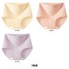 Large size high waisted jacquard cotton women's underwear with probiotic antibacterial crotch