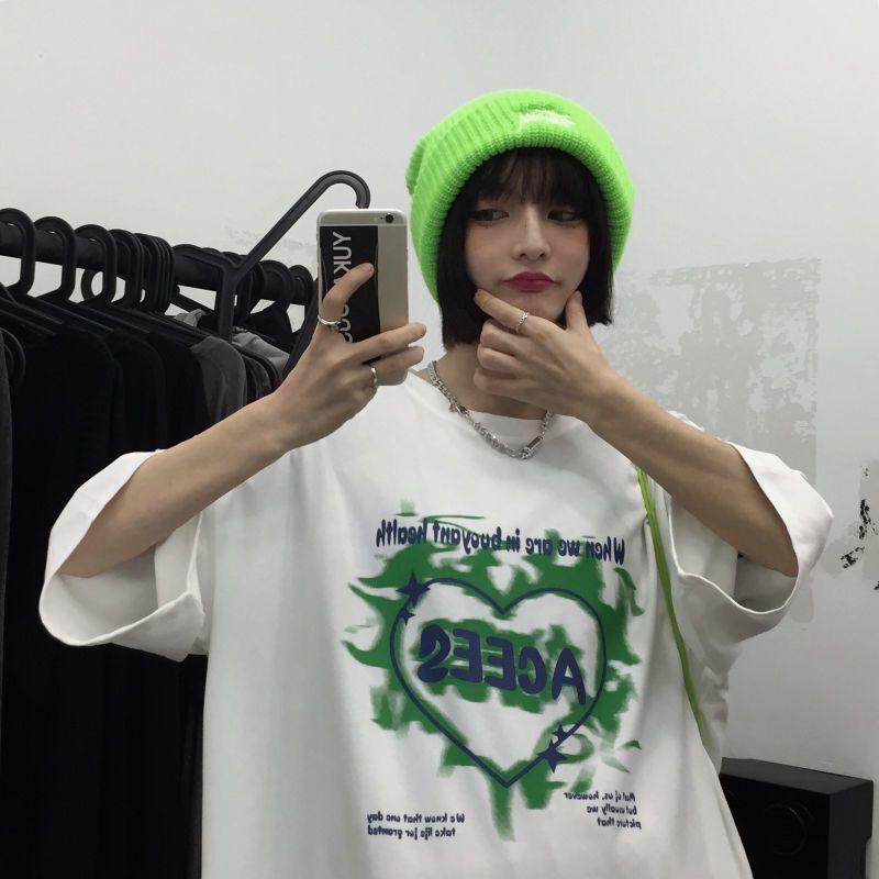 Женская футболка Harajuku Goth Женская футболка Эстетическая свободная панк темный гранж женские готические топы футболки одежда уличная одежда Y2k