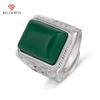 Зеленое квадратное роскошное простое модное мужское регулируемое кольцо 13*22 мм для женщин, очаровательное свадебное обручальное ювелирное изделие, новинка, модное