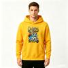 Men Cartoon Criminal Mode Printed Pullover Hoodie Casual Long Sleeve Sweatshirt for Daily Wear