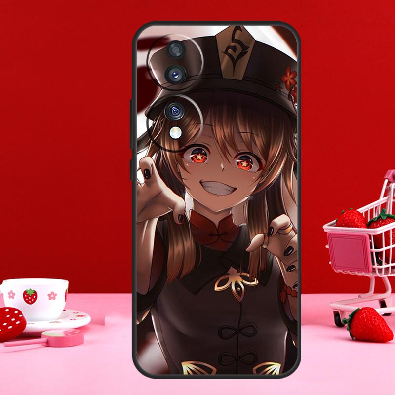 Чехол для Genshin Impact Hutao For Honor X9b X8b X8a X9a X6a X7a X6 X7 X8 X9 Honor 90 70 50 Magic 5 Lite Magic 6 Pro