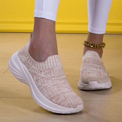 Модные женские повседневные спортивные туфли большого размера для ходьбы на плоской подошве для тренировок и фитнеса, ленивые мокасины, дышащие, весна и осень, новинка 42