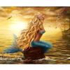 Full Round Drill 5D DIY Diamond Embroidery Golden Mermaid Diamond Painting Cross Stitch Rhinestone