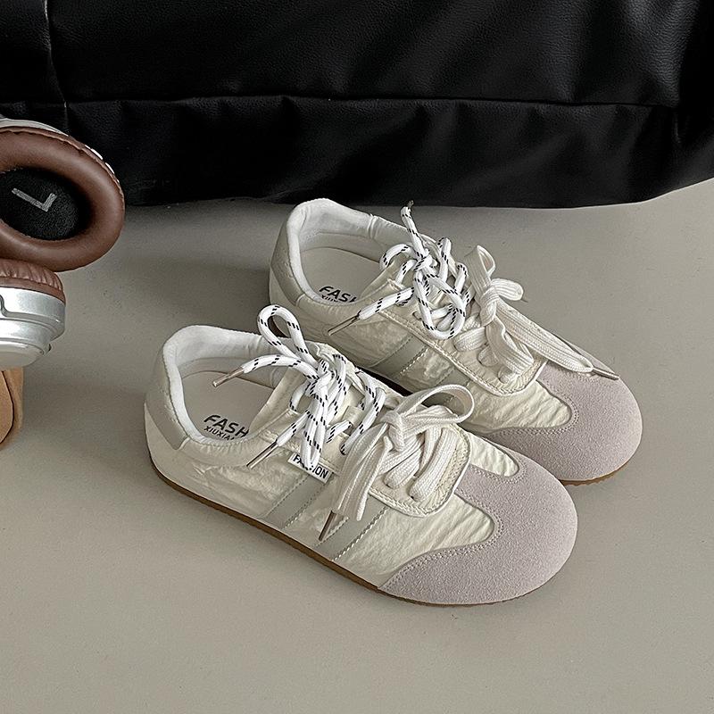 Trend Lightweight Retro Yellow Flat-bottomed German Training Shoes Women's 2025 New Spring Leisure Sports Versatile Forrest Gump Board Shoes