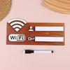 Wifi Password Sign Board Wooden 1pc Erasable Plate With Pen For Reception Counter Retail Shop