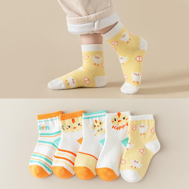 Детские носки с рисунком медведя из мультфильма для детей 0-13 лет, впитывающие пот и ветер, износостойкие, средние носки-трубы