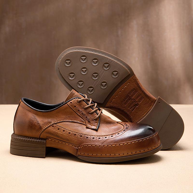 Мягкие кожаные мужские свадебные броги туфли из натуральной кожи класса люкс осенние дизайнерские туфли ручной работы высокого качества для официальных мероприятий на осень