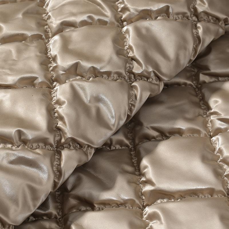 Матовая стеганая ткань из ПУ кожи с ультразвуковым тиснением, стеганая хлопковая композитная ткань для одежды, багажа, ширина 137 см