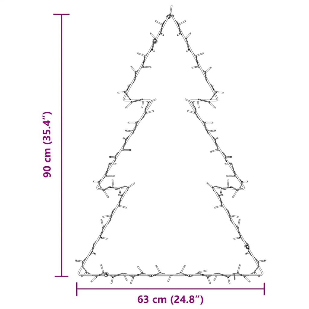 Christmas Lights Christmas Tree Silhouette 115 LEDs