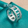 925 Sterling Silver AAA Zircon Roman Numeral Ring Fashion Wedding Jewelry