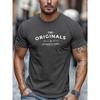 Мужская летняя повседневная футболка из 100% полиэстера - мягкая дышащая футболка с круглым вырезом и коротким рукавом с принтом "The Originals"