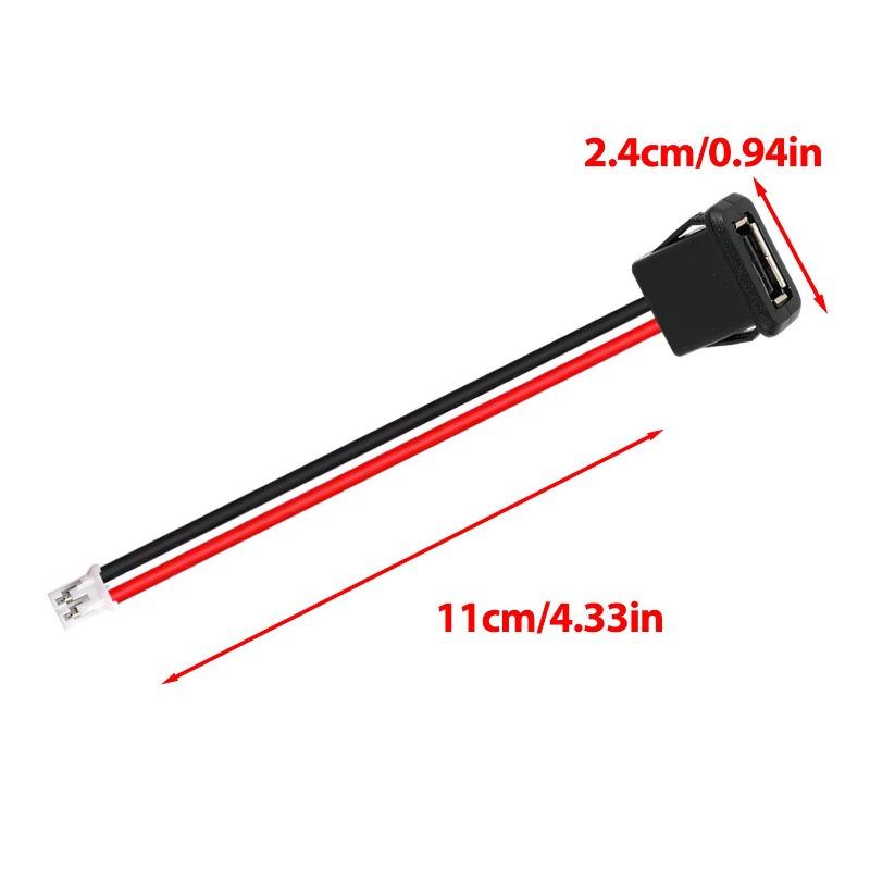 Разъем USB 2.0 Female для крепления на панель, жгут проводов, тип под пайку, USB 2.0 разъем зарядного порта для автомобиля, грузовика, камеры видеонаблюдения