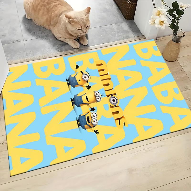 Minions Banana Background Carpet Rug Soft Washable Antislip Home Living Room Sofa Mats Personalized Christmas Rug