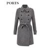 PORTS Women's Autumn/Winter Long Sleeve Mid-Length Coat