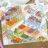 Kawaii 3D Cartoon Miniature Scene Fun Simulation Store Management Style Stickers DIY Scrapbook Materials Scene Stickers
