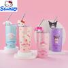 600 мл Термокружка Sanrio кавайи Хелло Китти Куроми Мелоди студент дети подарок аниме мультфильм милый портативный соломинка большая вместимость