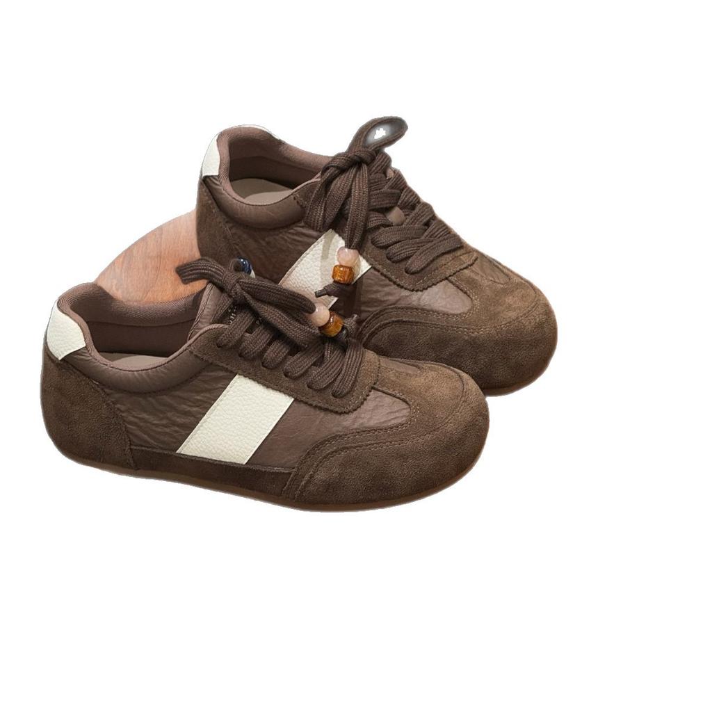 Ретро Парижские немецкие тренировочные кроссовки женские инс прилив 2025 ранняя осень новинка внутренняя высота увеличение цветовая гамма платформа повседневные спортивные туфли женские