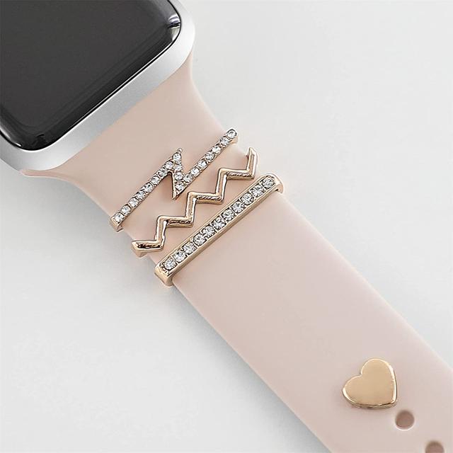 Decoration For Apple watch band series 8 7 6 5 4 se 9 Accessories Diamond Jewelry Charms for Samsung/Huawei watch fit 3 strap