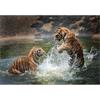 Пазл Korea Tigers' Water Play Jigsaw Puzzle 3115, 1000 деталей, разные цвета, 1000 деталей Пазл, Детские игры, Развивающие игрушки