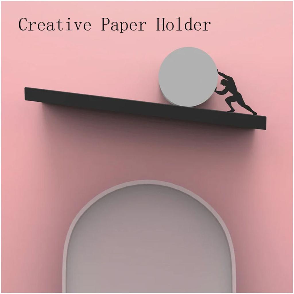 Плавающая полка, держатель для туалетной бумаги, наклонный черный держатель для рулона туалетной бумаги для удобного хранения в ванной комнате, современный настенный органайзер для рулонов