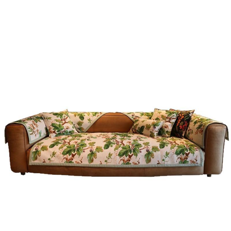 Vintage Chenille Sofa Cover Universal Seat Cushion Floral Couch Protector