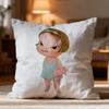 Fashion Y-YYoshitomo Nara Cushion Cover Soft Washable Pillow Case Multi-Scene for Couch Bed Travel Office Use